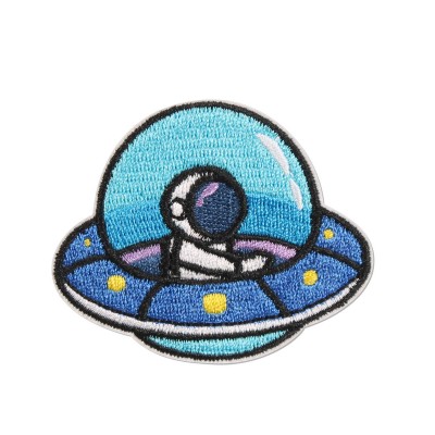 Autocollant sticker pour téléphone/tablette/ordinateur brodé en 3D - Astronaut in spaceship