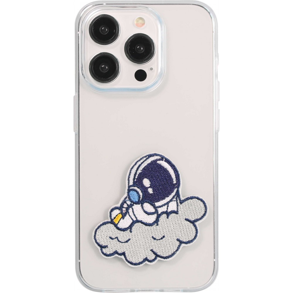 Autocollant sticker pour téléphone/tablette/ordinateur brodé en 3D - Astronaut on cloud