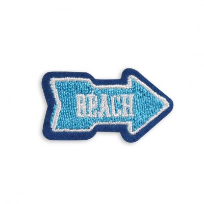 Sticker Aufkleber f&uuml;r Handy/Tablet/Computer 3D gestickt - Beach Arrow Blue