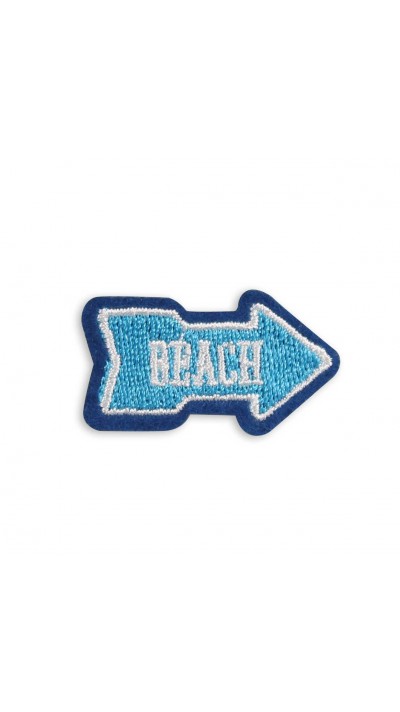 Sticker Aufkleber für Handy/Tablet/Computer 3D gestickt - Beach Arrow Blue