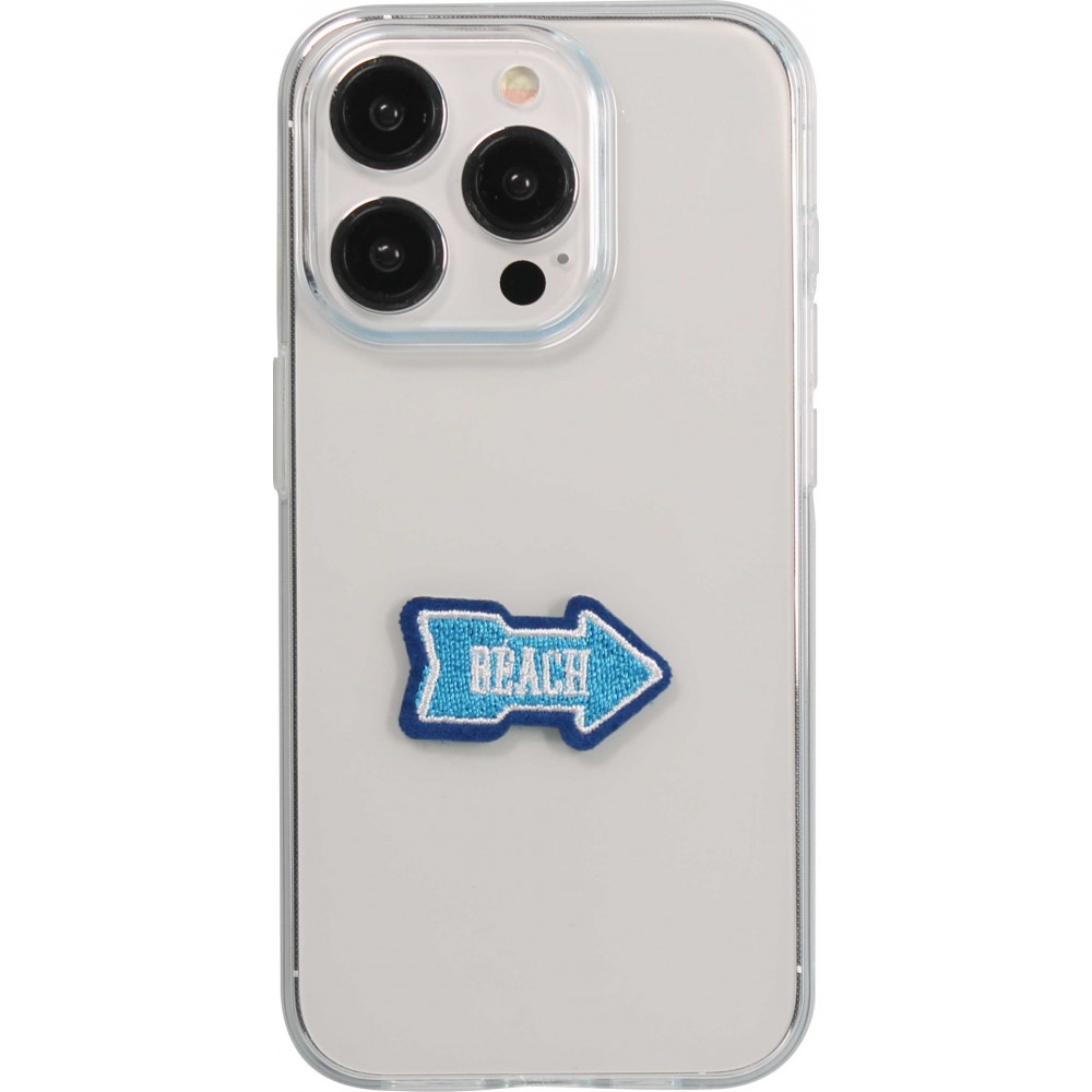 Autocollant sticker pour téléphone/tablette/ordinateur brodé en 3D - Beach Arrow Blue