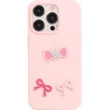 Sticker Aufkleber für Handy/Tablet/Computer 3D gestickt - Schlaufe rosa