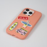Autocollant sticker pour téléphone/tablette/ordinateur brodé en 3D - Boucle rose foncé