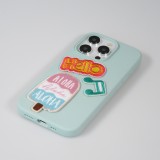 Autocollant sticker pour téléphone/tablette/ordinateur brodé en 3D - Boucle rose foncé