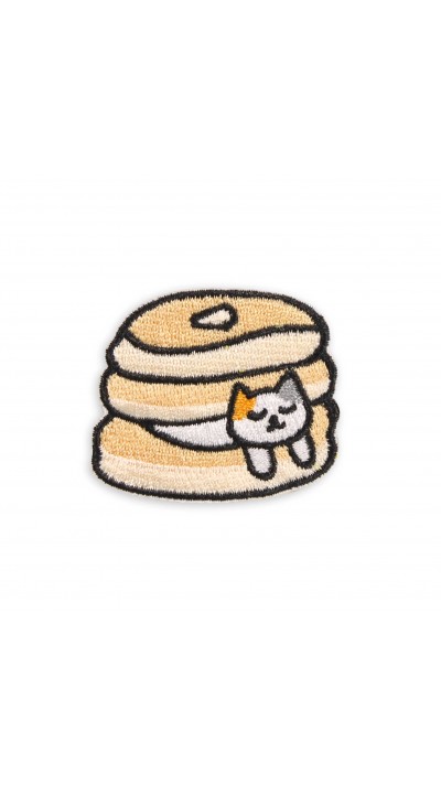 Autocollant sticker pour téléphone/tablette/ordinateur brodé en 3D - Cat in pancakes
