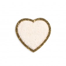 Autocollant sticker pour téléphone/tablette/ordinateur brodé en 3D - Coeur blanc