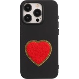 Autocollant sticker pour téléphone/tablette/ordinateur brodé en 3D - Coeur rouge