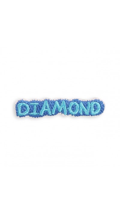 Autocollant sticker pour téléphone/tablette/ordinateur brodé en 3D - DIAMOND bleu
