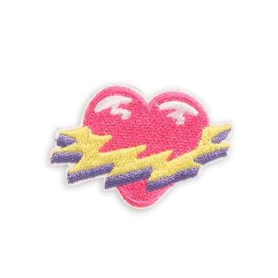 Sticker Aufkleber f&uuml;r Handy/Tablet/Computer 3D gestickt - Flashing heart