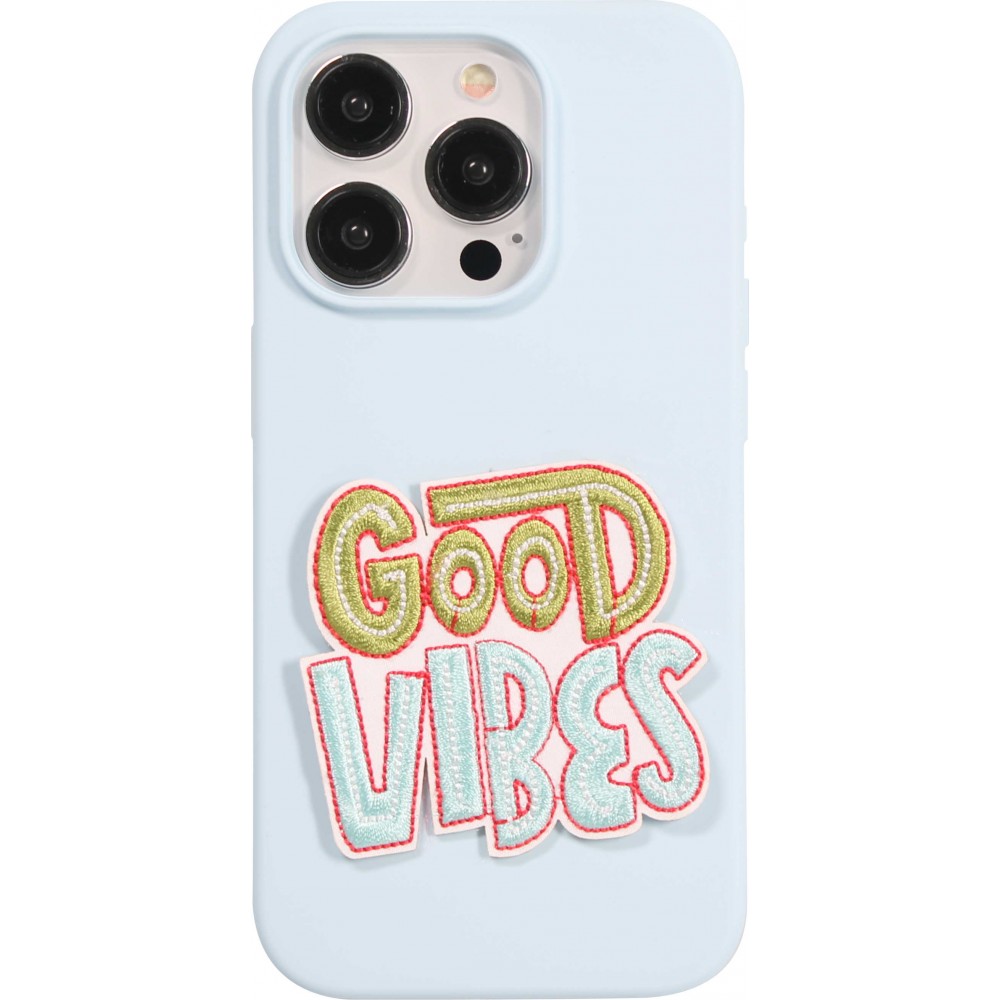 Autocollant sticker pour téléphone/tablette/ordinateur brodé en 3D - Good vibes