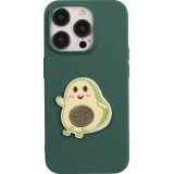 Sticker Aufkleber für Handy/Tablet/Computer 3D gestickt - Happy Avocado