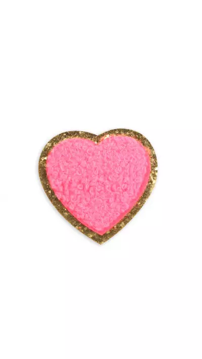 Autocollant sticker pour téléphone/tablette/ordinateur brodé en 3D - Heart rose