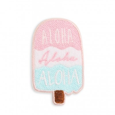Autocollant sticker pour t&eacute;l&eacute;phone/tablette/ordinateur brod&eacute; en 3D - Ice cream Aloha