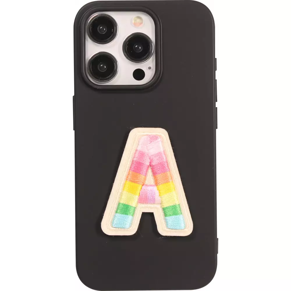 Autocollant sticker pour téléphone/tablette/ordinateur brodé en 3D - Lettre A