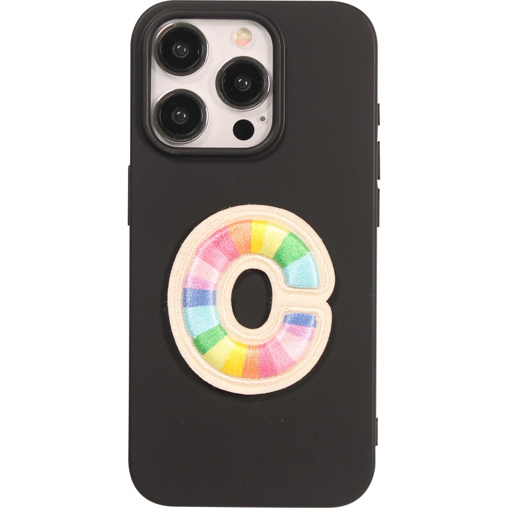 Sticker Aufkleber für Handy/Tablet/Computer 3D gestickt - Lettre C