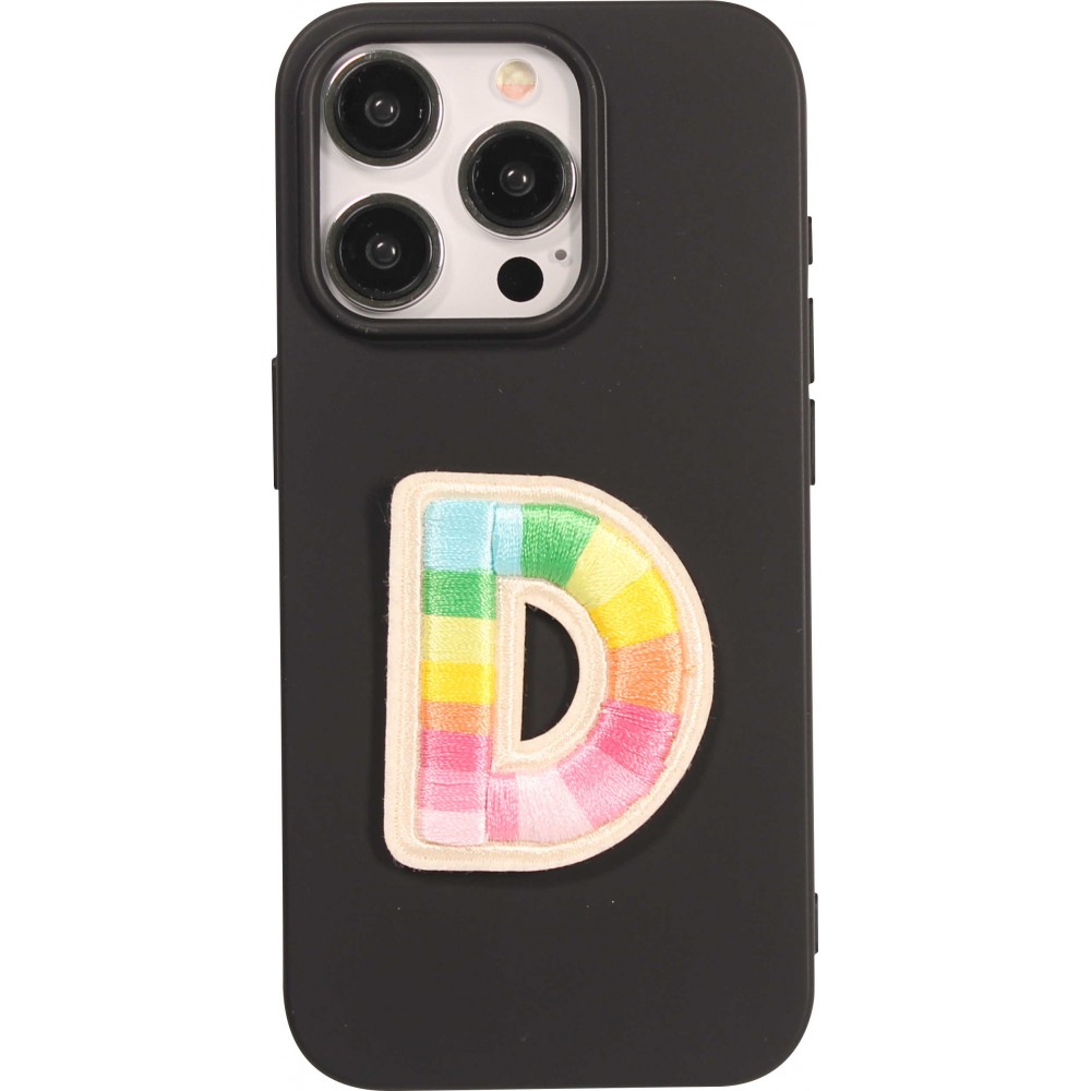Sticker Aufkleber für Handy/Tablet/Computer 3D gestickt - Lettre D