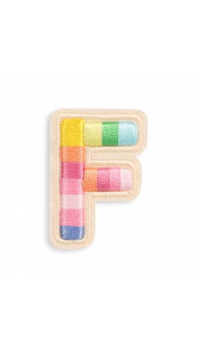 Autocollant sticker pour téléphone/tablette/ordinateur brodé en 3D - Lettre F