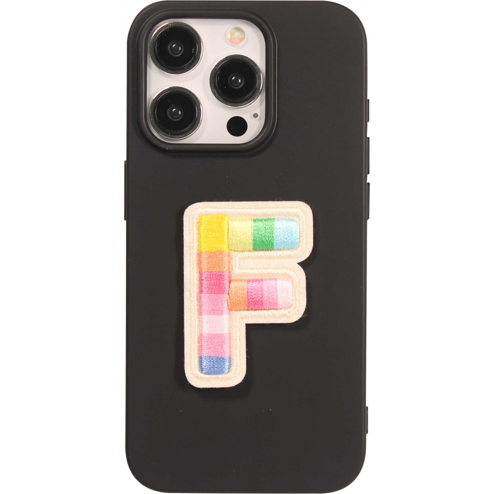Autocollant sticker pour téléphone/tablette/ordinateur brodé en 3D - Lettre F