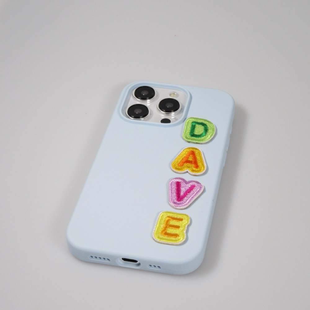 Autocollant sticker pour téléphone/tablette/ordinateur brodé en 3D - Lettre Mini D