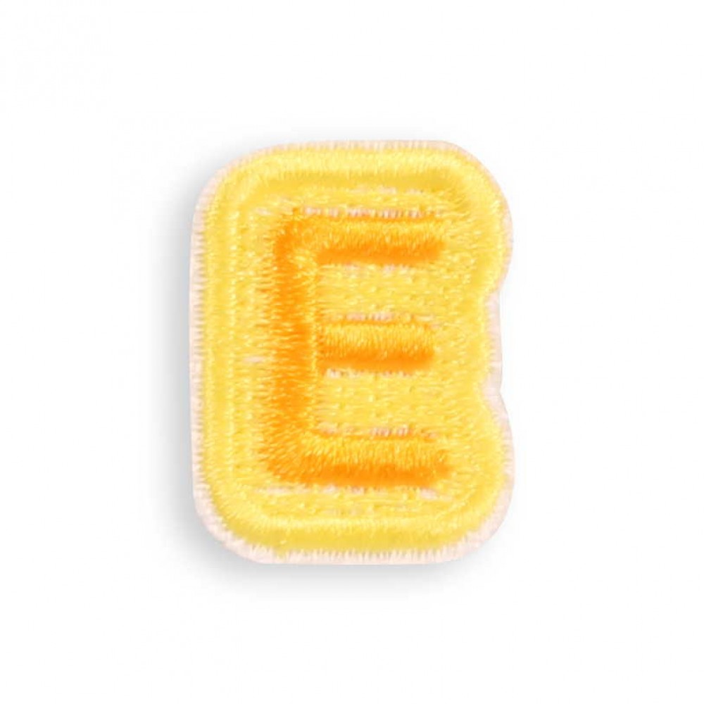 Autocollant sticker pour téléphone/tablette/ordinateur brodé en 3D - Lettre Mini E