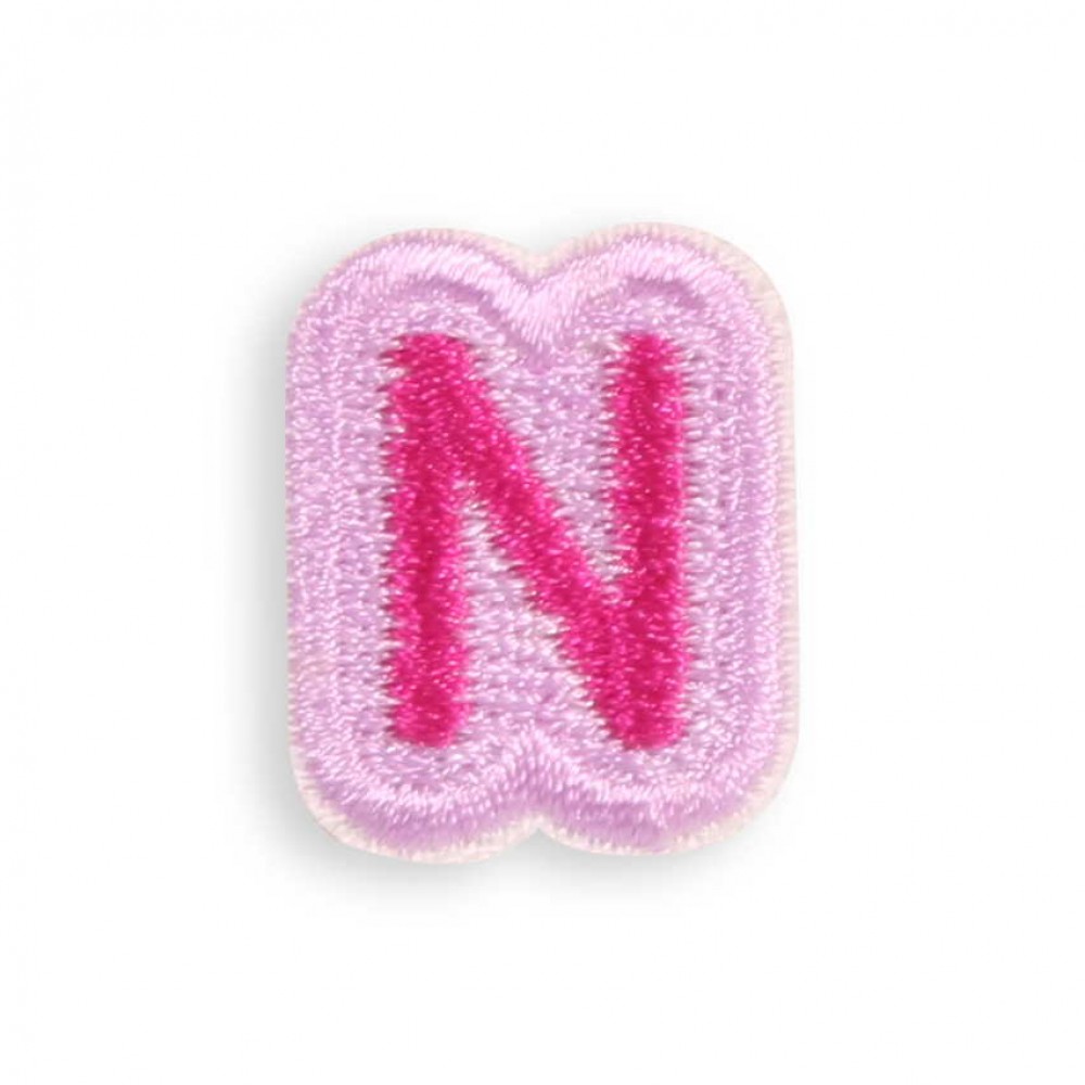 Autocollant sticker pour téléphone/tablette/ordinateur brodé en 3D - Lettre Mini N