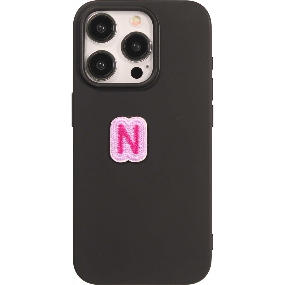 Autocollant sticker pour téléphone/tablette/ordinateur brodé en 3D - Lettre Mini N