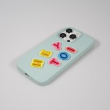 Autocollant sticker pour téléphone/tablette/ordinateur brodé en 3D - Lettre Mini N