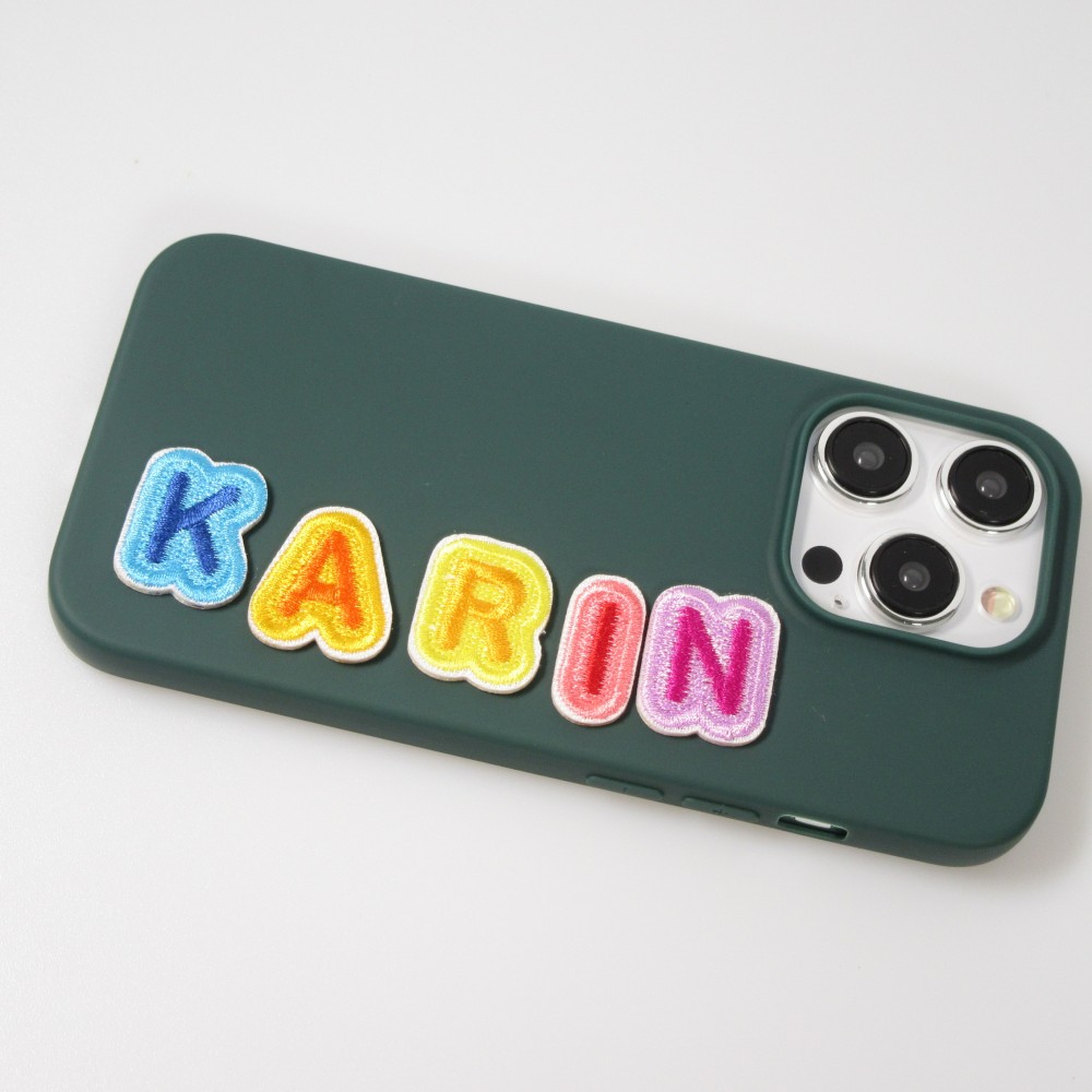 Autocollant sticker pour téléphone/tablette/ordinateur brodé en 3D - Lettre Mini N