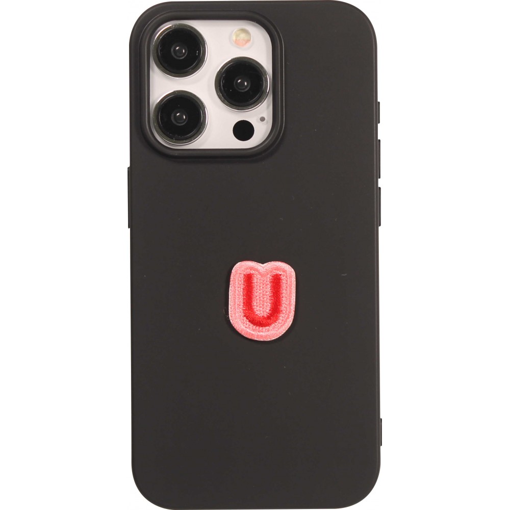 Autocollant sticker pour téléphone/tablette/ordinateur brodé en 3D - Lettre Mini U