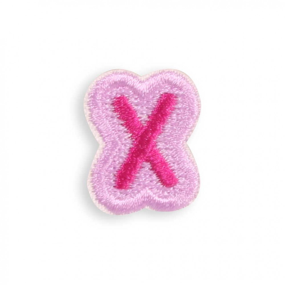 Autocollant sticker pour téléphone/tablette/ordinateur brodé en 3D - Lettre Mini X