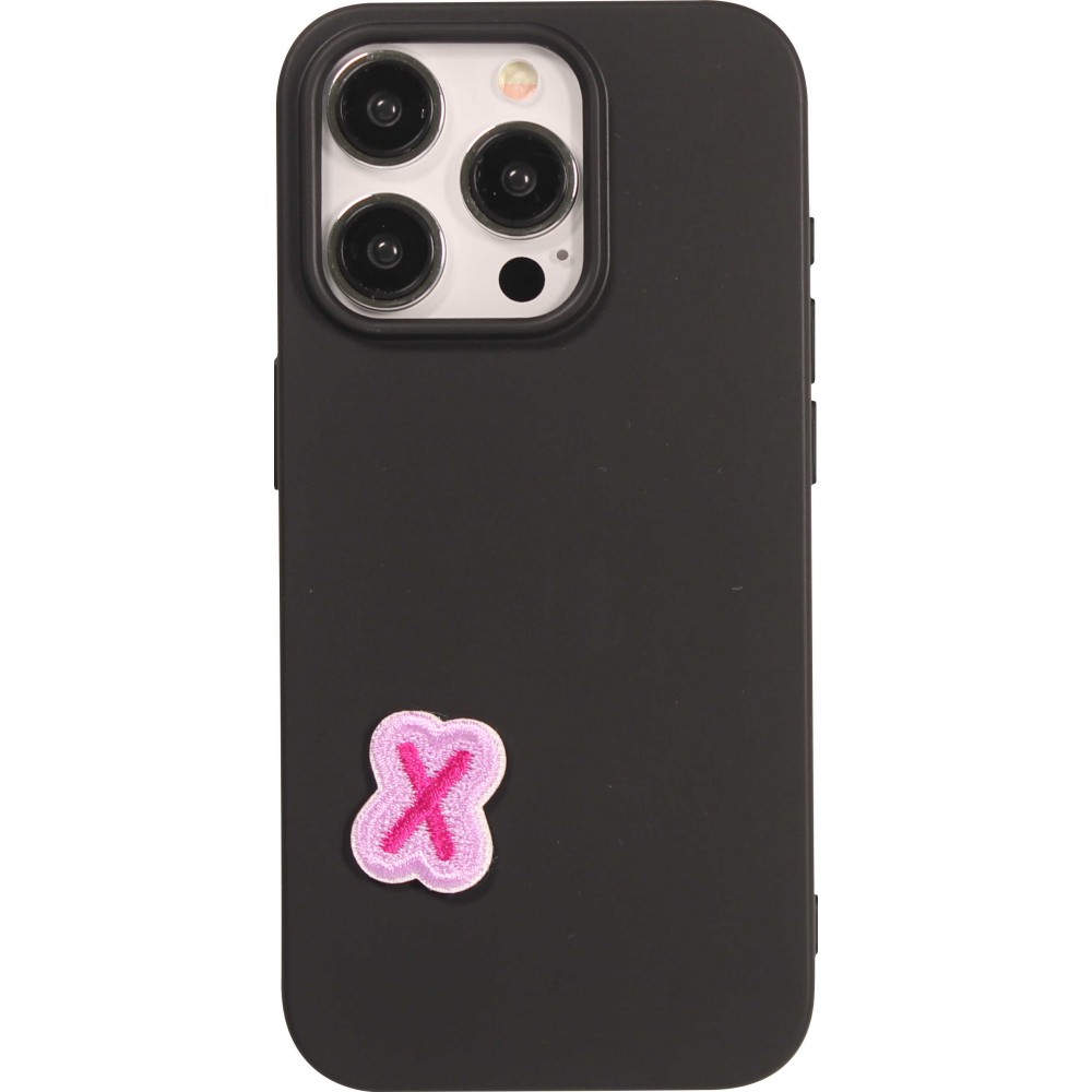 Autocollant sticker pour téléphone/tablette/ordinateur brodé en 3D - Lettre Mini X