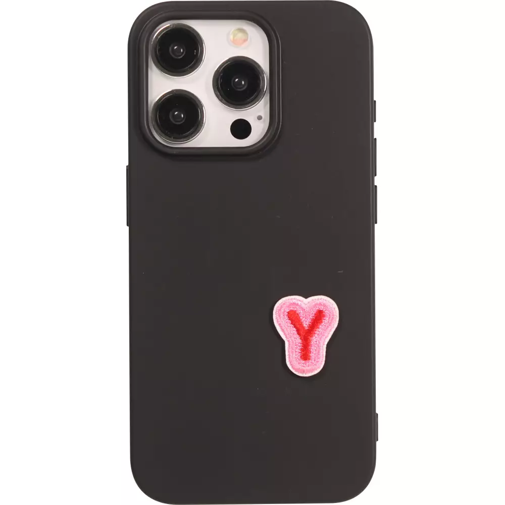 Autocollant sticker pour téléphone/tablette/ordinateur brodé en 3D - Lettre Mini Y