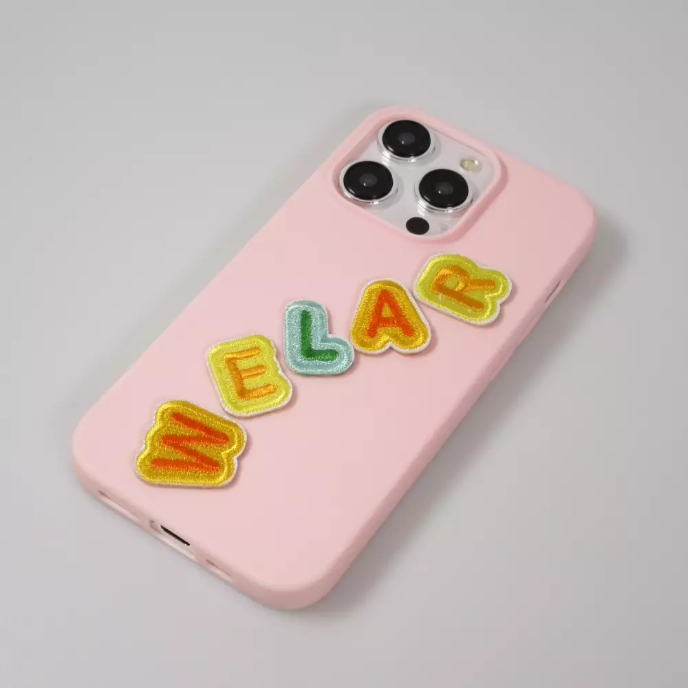 Autocollant sticker pour téléphone/tablette/ordinateur brodé en 3D - Lettre Mini Y