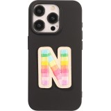 Sticker Aufkleber für Handy/Tablet/Computer 3D gestickt - Lettre N