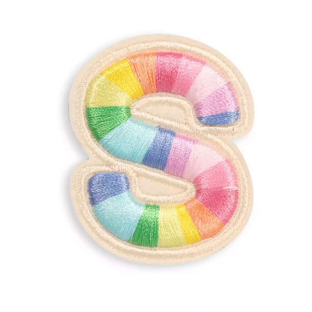 Autocollant sticker pour téléphone/tablette/ordinateur brodé en 3D - Lettre S