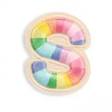 Autocollant sticker pour téléphone/tablette/ordinateur brodé en 3D - Lettre S