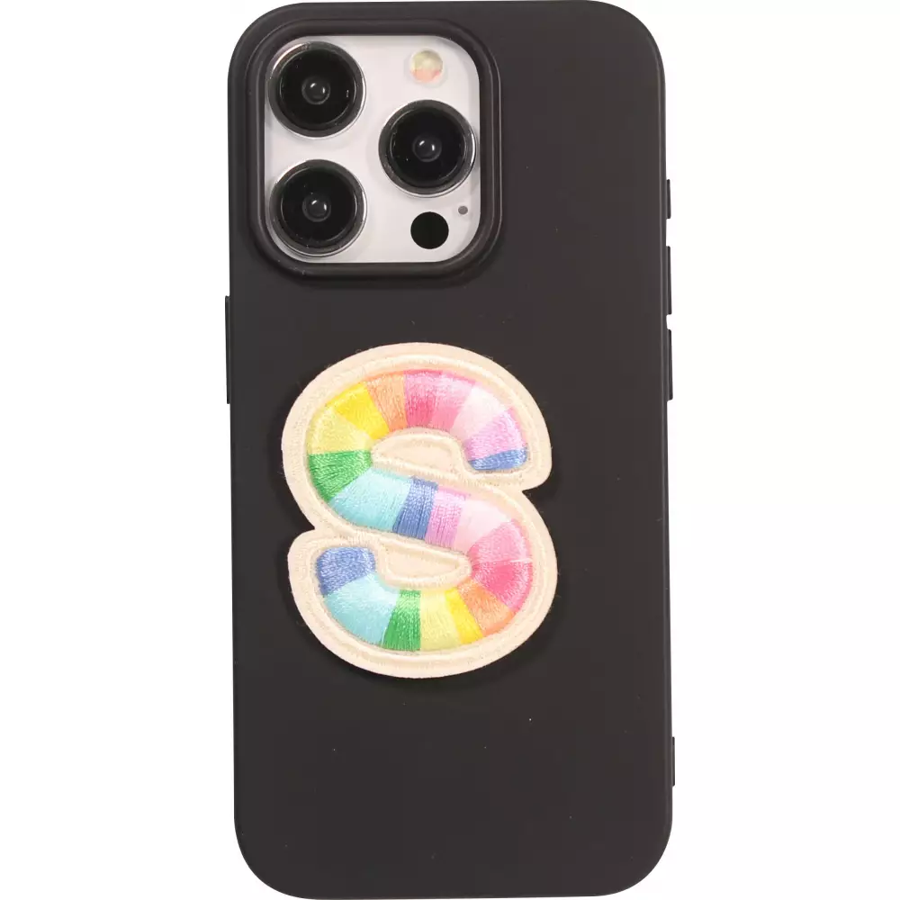 Autocollant sticker pour téléphone/tablette/ordinateur brodé en 3D - Lettre S