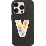 Sticker Aufkleber für Handy/Tablet/Computer 3D gestickt - Lettre V