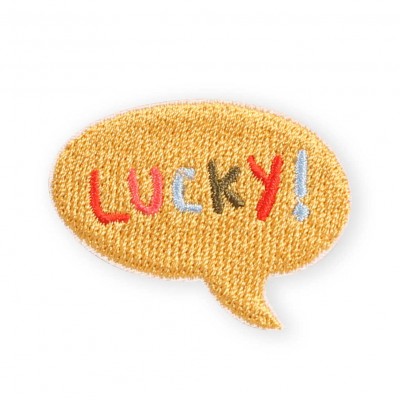 Autocollant sticker pour t&eacute;l&eacute;phone/tablette/ordinateur brod&eacute; en 3D - Lucky