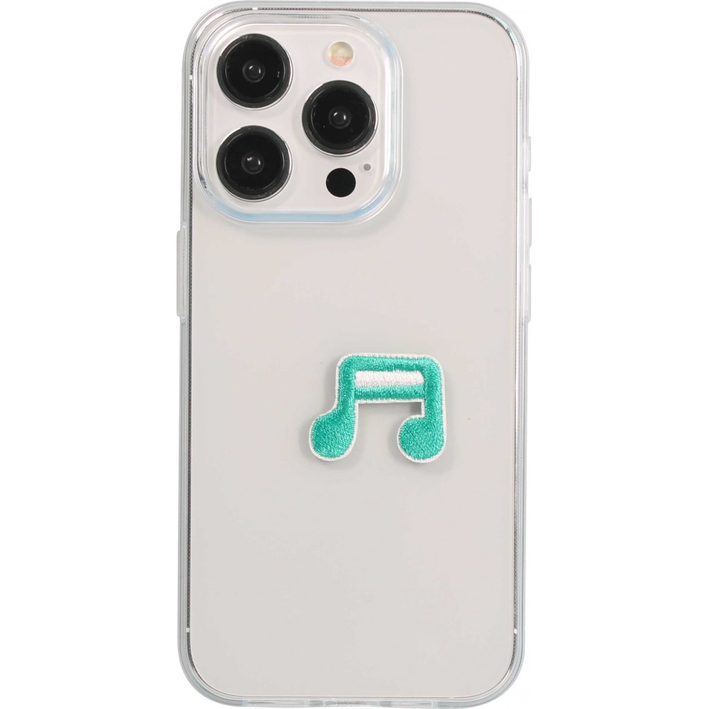 Sticker Aufkleber für Handy/Tablet/Computer 3D gestickt - Musik Note