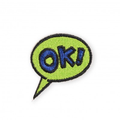 Sticker Aufkleber f&uuml;r Handy/Tablet/Computer 3D gestickt - OK