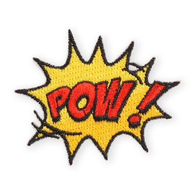 Autocollant sticker pour t&eacute;l&eacute;phone/tablette/ordinateur brod&eacute; en 3D - POW