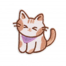 Autocollant sticker pour téléphone/tablette/ordinateur brodé en 3D - Petit chat mignion