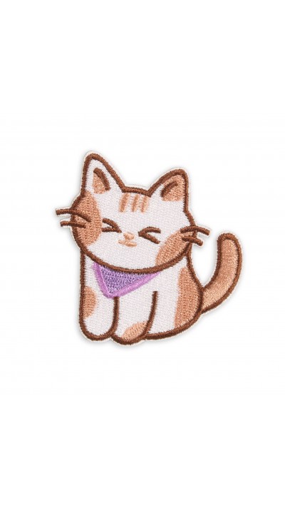 Autocollant sticker pour téléphone/tablette/ordinateur brodé en 3D - Petit chat mignion