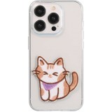 Autocollant sticker pour téléphone/tablette/ordinateur brodé en 3D - Petit chat mignion