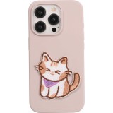 Autocollant sticker pour téléphone/tablette/ordinateur brodé en 3D - Petit chat mignion