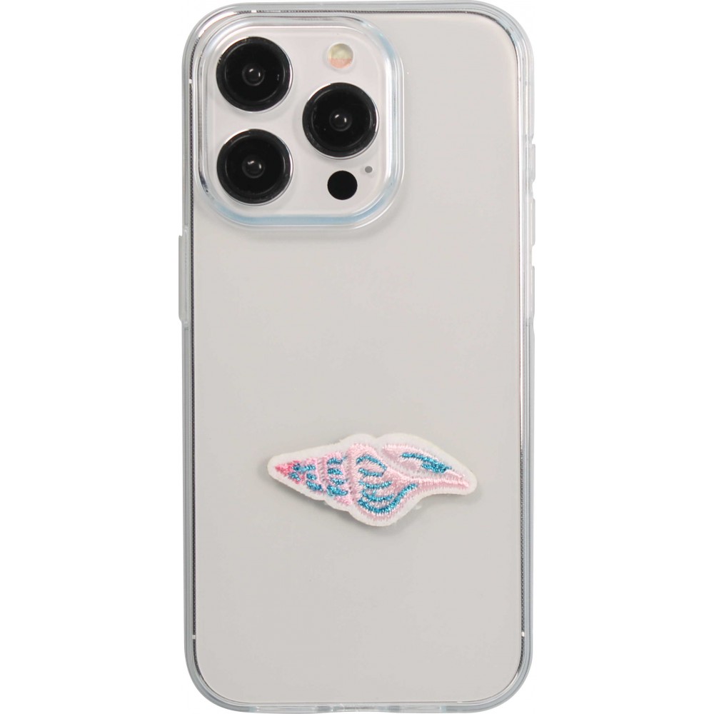 Autocollant sticker pour téléphone/tablette/ordinateur brodé en 3D - Pink Beach Shell