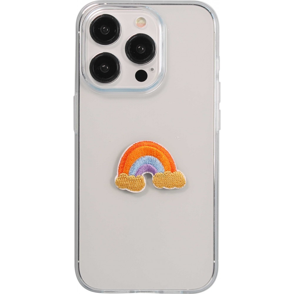 Autocollant sticker pour téléphone/tablette/ordinateur brodé en 3D - Rainbow Cloud