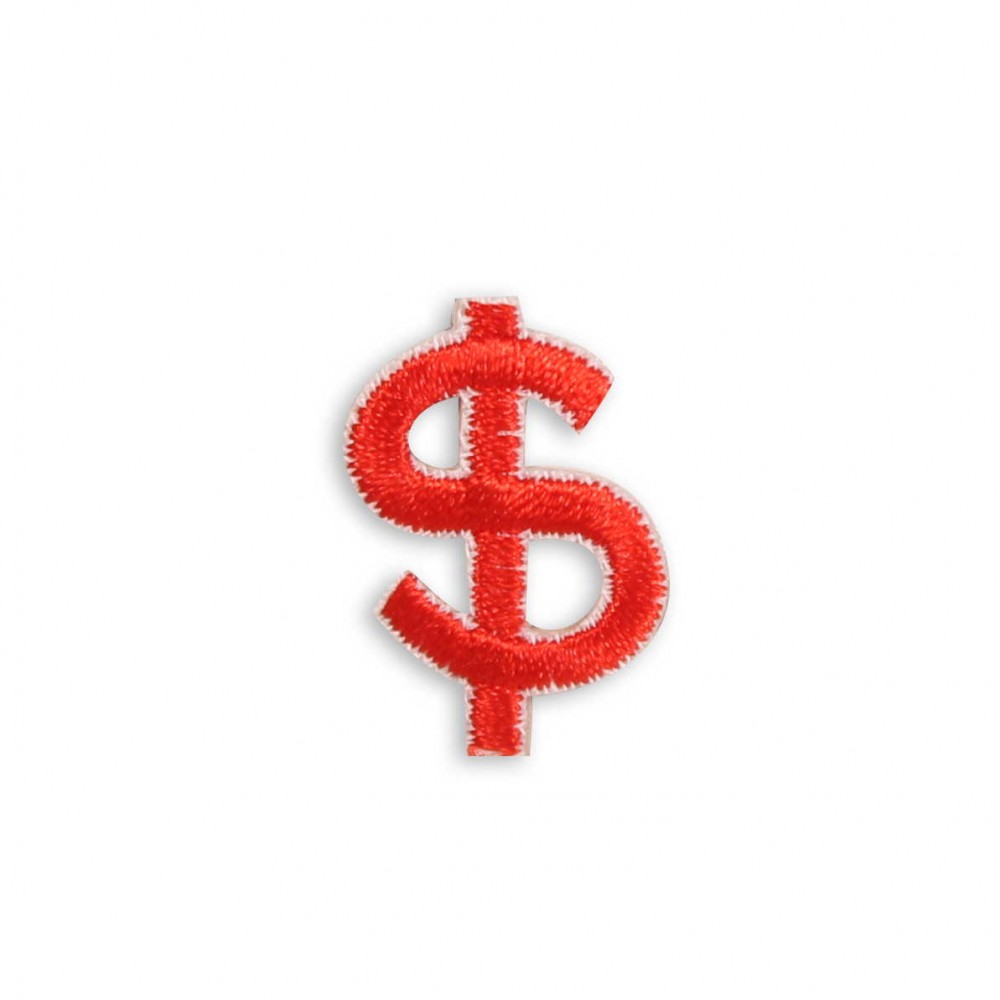 Autocollant sticker pour téléphone/tablette/ordinateur brodé en 3D - Red Dollar Sign
