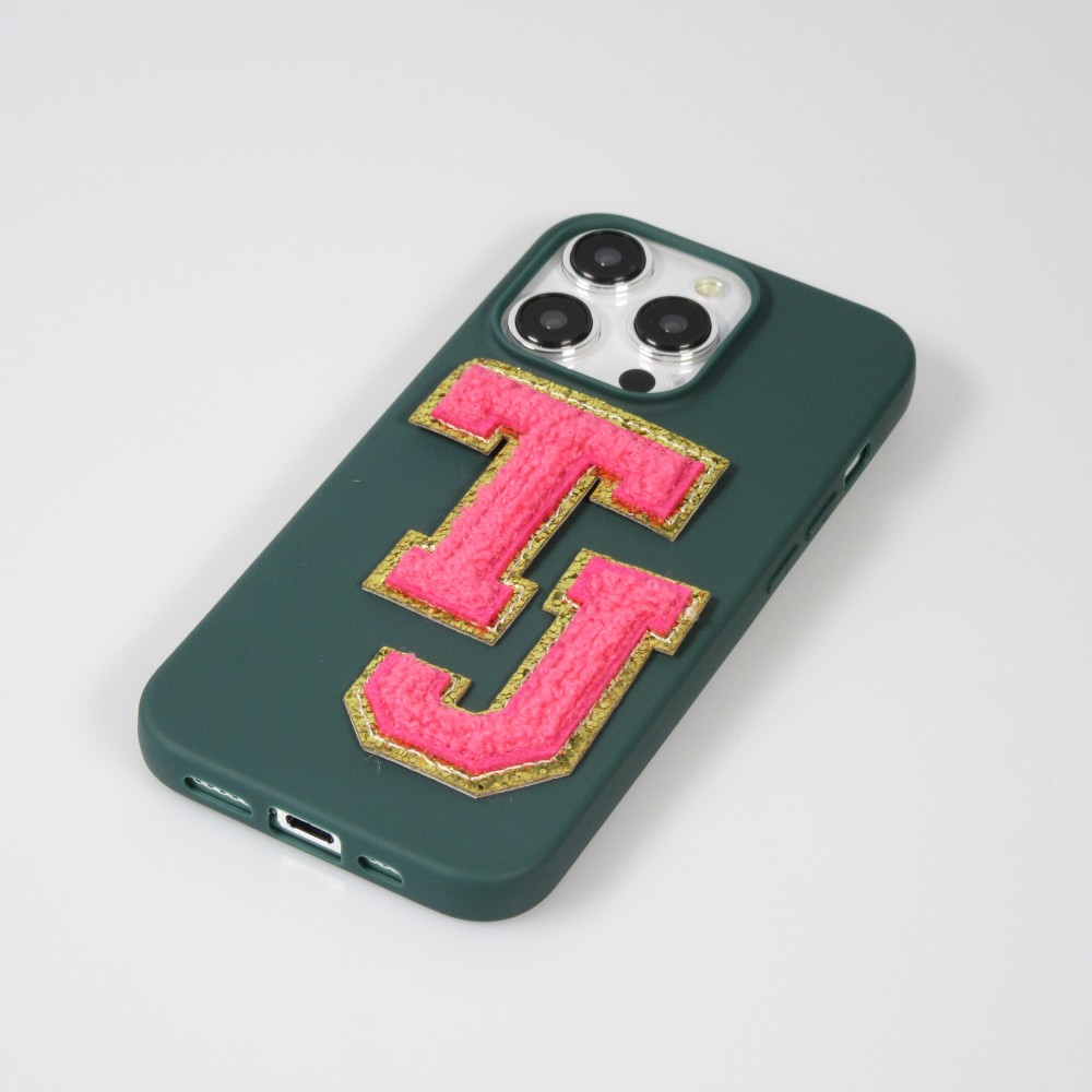Autocollant sticker pour téléphone/tablette/ordinateur brodé en 3D rose foncé - Lettre Z